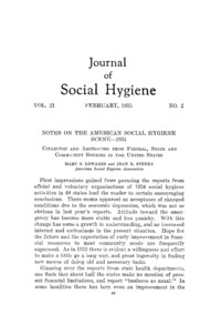Volume 21, Number 2: Journal of social hygiene