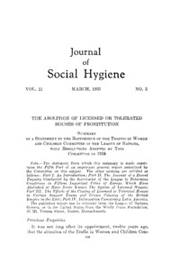Volume 21, Number 3: Journal of social hygiene