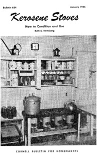 Part V, Number 634 - Kerosene Stoves: [Cornell bulletin for homemakers]