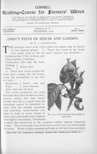 Series 1 New, Number 2 - Insect Pests of House and Garden: Cornell reading-course for farmers' wives