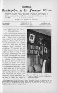Series 1 New, Number 4 - Bacteriology of the Household: Cornell reading-course for farmers' wives