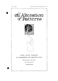 Number 52 - The Alteration of Patterns: Home economics bulletin