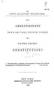 Can abolitionists vote or take office under the United States Constitution?