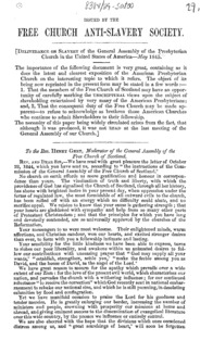 Deliverance on slavery of the General Assembly of the Presbyterian Church in the United States of America, May 1845.