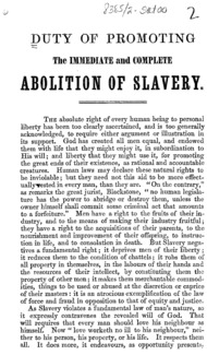 Duty of promoting the immediate and complete abolition of slavery.