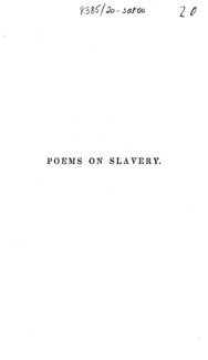 Poems on slavery.