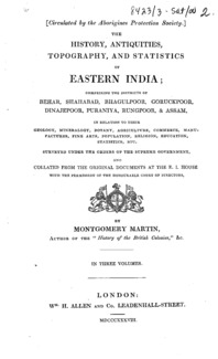 The history, antiquities, topography, and statistics of eastern India ...