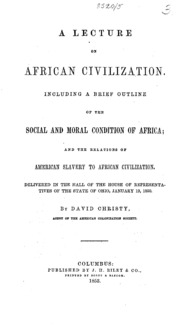 Lectures on African colonization and kindred subjects