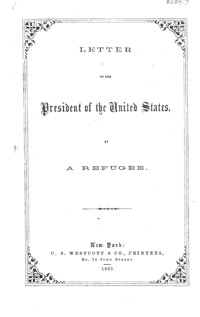 Letter to the President of the United States