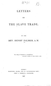 Letters on the slave trade