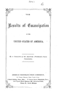 The results of emancipation in the United States of America