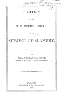 Position of the M.E. Church, South on the subject of slavery