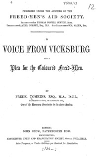 A voice from Vicksburg and a plea for the coloured freed-men