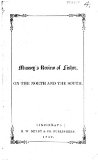 Review of Ellwood Fisher's lecture, on the North and the South