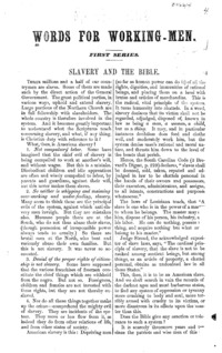 Slavery and the Bible.