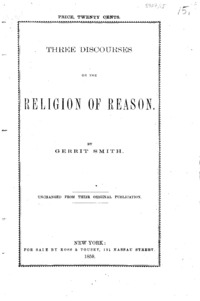 Three discourses on the religion of reason