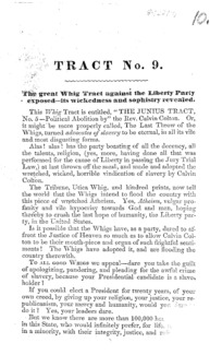 The great whig tract against the Liberty Party exposed : its wickedness and sophistry revealed.