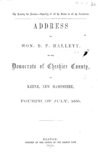 The remedy for Kansas. Equality of all the states in all the territories.