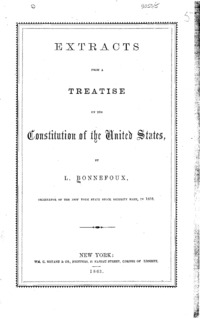 Extracts from a treatise on the Constitution of the United States
