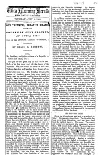 Our triumph, what it means : Fourth of July oration, at Utica, 1865, year of the Republic, LXXXIX, of freedom, I