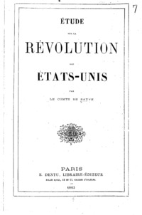 Etude sur la râevolution des Etats-Unis,