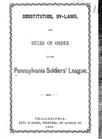 Constitution, by-laws, and rules of order of the Pennsylvania Soldiers.