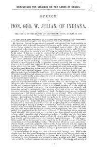 Homesteads for soldiers on the lands of rebels.