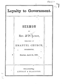 Loyalty to government : sermon