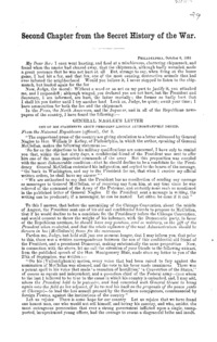 Second chapter from The secret history of the war.