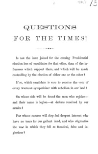 Questions for the times!