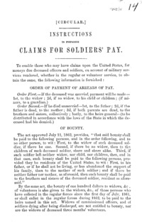 Instructions in preparing claims for soldiers' pay.