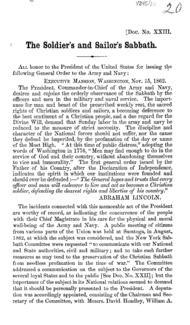 The soldier's and sailor's Sabbath.