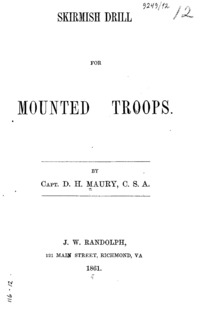 Skirmish drill for mounted troops