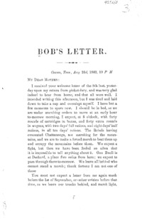 Bob's letter.