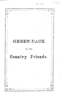 Green-back to his country friends.