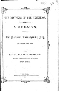 A sermon preached on the national Thanksgiving Day, November 26th, 1863