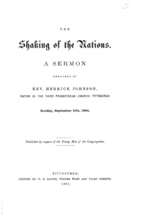 The shaking of the nations : a sermon