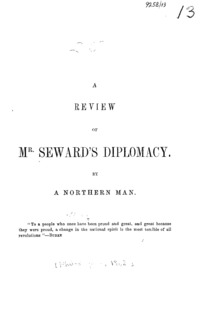 A review of Mr. Seward's diplomacy
