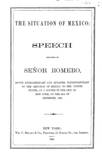 The situation of Mexico: speech,