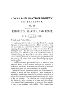 Rebellion, slavery and peace