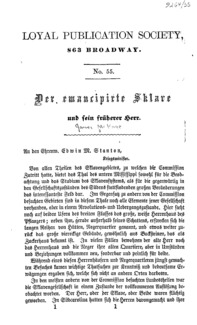 Der emancipirte sklave und sein frèuherer Herr.