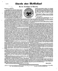 Lincoln oder McClellan? An die Deutschen in Amerika ...