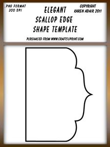 Scallop Edge Stepper Card Template - CUP321940_168 | Craftsuprint