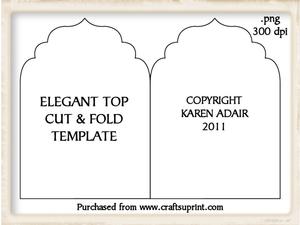 Fancy Shaped Cut &amp; Fold Card Template - CUP328982_168 | Craftsuprint