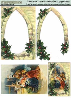 Traditional Christmas Nativity Decoupage Sheet - CUP23022_172 ...