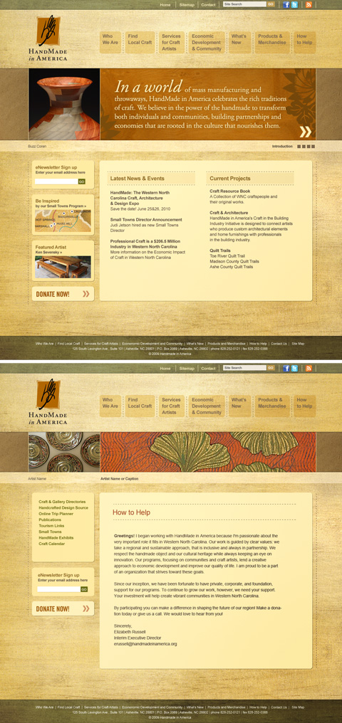 HandMade in America website