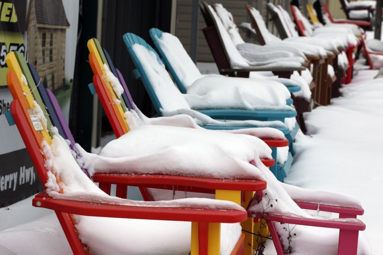 Snow Covered Chairs