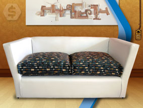 Ver la oferta: SILLÓN 2 CUERPOS en cuero ecológico + almohadones de tela. 15 colores a elección. DE REGALO mesa puente con 2 puff. Comprá sólo muebles de calidad. Envíos a todo el país.