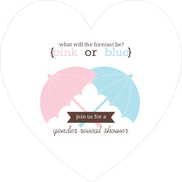 Umbrella Gender Reveal Baby Shower Invite Baby Shower Invitations