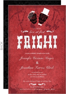 Affordable halloween wedding invitations
